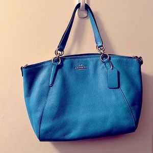 Blue coach purse
